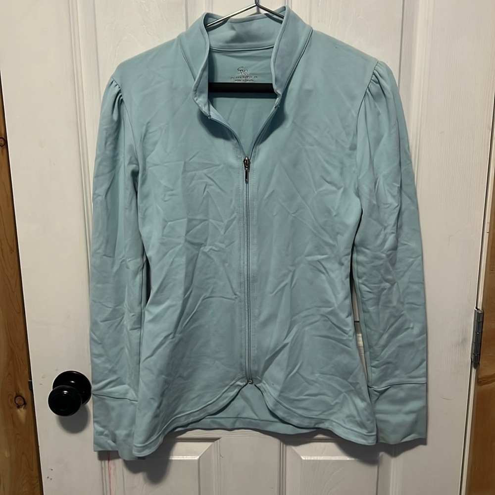 light blue sky zip  up